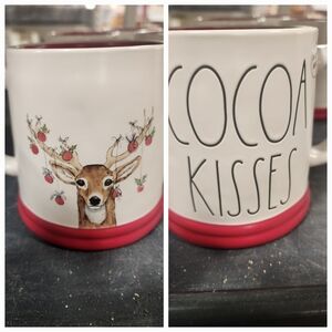 Rae Dunn "COCOA KISSES" Reindeer Mug